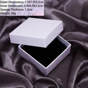 Juego de Embalaje de Joyas Bolsa de Regalo de Papel Con Caja de Pulsera Bolsa de Terciopelo Tarjeta de Felicitación Blanco Bolsa de Regalo de Joyas Caja de Joyas Púrpura en Relieve para Collar Anillo Envoltorio de Regalo