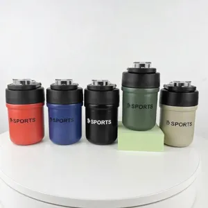 Stainless Steel Vacuum Insulated Coffee Cup With Handle And Straw Leak-proof Car Mug Sports Water Bottle For Men Women