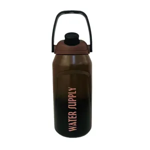 Große braune 316 Edelstahl-Sportflasche mit Farbverlauf und Griff