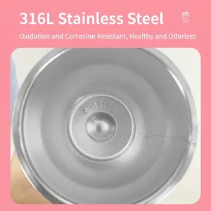 316L Stainless Steel Vacuum Insulated Coffee Cup Dual Drink Lid Portable Leakproof Hot Cold Mug For Office Car Travel