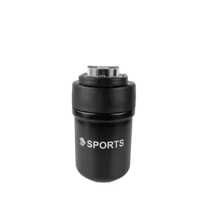 316 stainless steel insulated coffee cup with handle and straw, black sports water bottle.