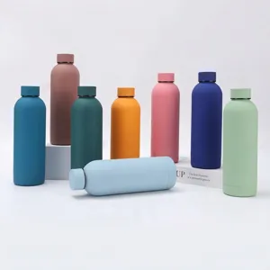 Variety of 304 stainless steel insulated water bottles with a sleek matte finish