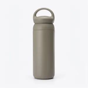 Gourde isotherme minimaliste en acier inoxydable style japonais avec poignée
