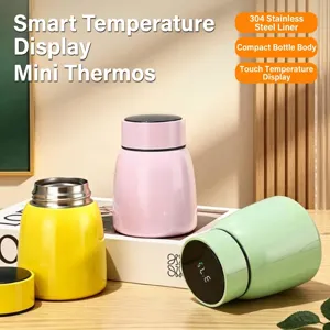 Smart Temperature Display Vacuum Flask Stainless Steel Mini Stewing Thermal Bottle Portable Water Cup For Women