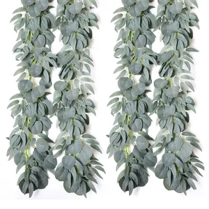 Artificial eucalyptus and willow leaf garland strands for wedding and home decor