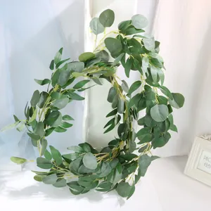 Lush artificial willow and eucalyptus leaf garland for wedding and home decoration.