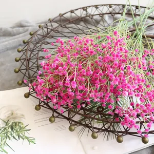Close-up of pink artificial baby's breath flower bouquet for home decoration
