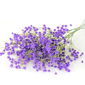 Detailed view of high-quality artificial purple baby's breath flowers for home decor