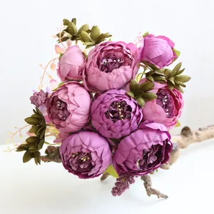 Elegante künstliche Pfingstrosen mit 13 Köpfen für Vintage-Hochzeiten und Deko