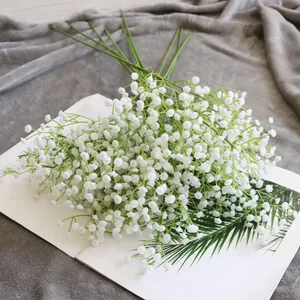Elegant white artificial baby's breath bouquet for home decoration and wedding events