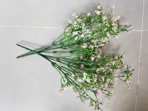 Ramos de paniculata artificial rosa y blanca para decoración de hogar y bodas
