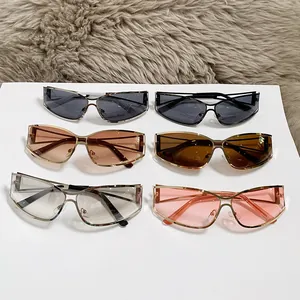 Trendy Y2K vintage hollowed-out cat-eye sunglasses in multiple colors for women