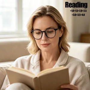 Fashion Cat Eye Anti Blue Light Reading Glasses For Women Retro Round Frame Computer Readers Presbyopic Eyeglasses Black Red Purple