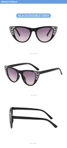 Detaillierte Ansicht der schwarzen Kinder-Sonnenbrille mit Glitzerherzen und Verlaufsgläsern