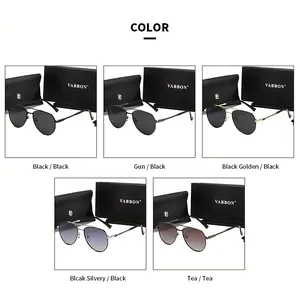 Options de couleurs pour lunettes de soleil aviateur polarisées pour hommes en métal