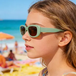 Kinder Retro Kleine Quadratische Rahmen Sonnenbrille UV400 Schutz Reisen Outdoor Mode Brillen Für Jungen Mädchen PC Material