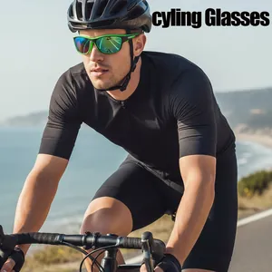 Premium polarized outdoor cycling sunglasses with colorful reflective lenses for sports
