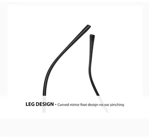 Detailed view of curved black sunglasses temples designed for comfort and no pinching
