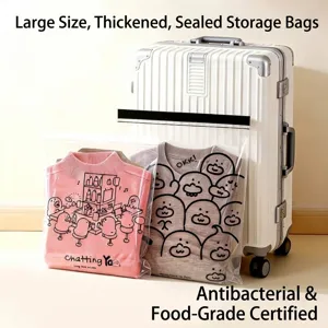 Antibacterial Kids Travel Storage Bags Waterproof PE Zip Lock Clothing Organizer For Nursery School Home Cartoon Storage Bags