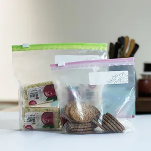 Slider Zipper Storage Bags Food Grade Reusable Freezer Bags BPA Free Thickened Airtight Seal Household Kitchen Organization