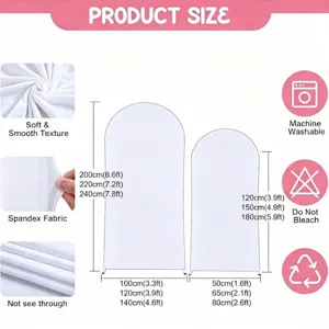 Weiße Spandex-Bogen-Hintergrundabdeckung für Hochzeiten und Partys in vielen Größen