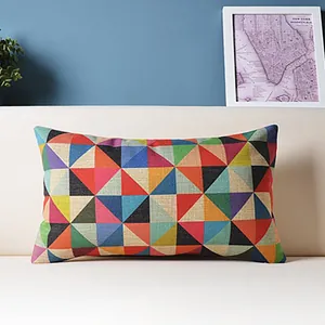 Moderne bunte geometrische Kissenhülle rechteckig für Sofa und Schlafzimmer Wohndekoration
