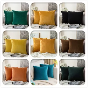 Detailed collection of velvet cushion covers in multiple colors for Nordic style home decor