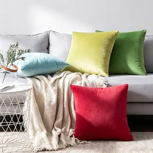 Solid Color Velvet Cushion Cover Minimalist Decorative Pillowcase Sofa Throw Pillow Case For Home Living Room Bedroom