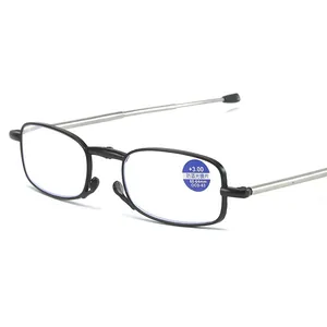 Fashionable lightweight anti-blue light reading glasses for men with durable black frame
