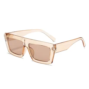 Vintage Retro Quadratischer Rahmen Sonnenbrille Für Damen Herren Mode Flat Top UV400 Sonnenschutz Trendy Outdoor Brillen Zubehör