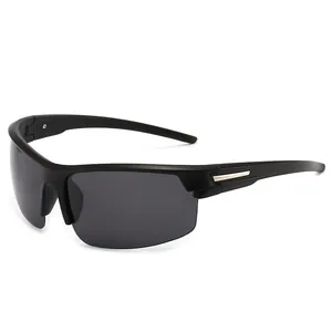 Sleek black polarized sports sunglasses for cycling and outdoor adventures with UV protection