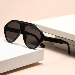 Futuristic cyberpunk large frame sunglasses in black for Y2K fashion trend
