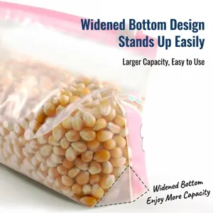 Cute Cartoon Plastic Food Storage Bags With Slide Lock Seal Thicken Refrigerator Freezer Fresh Keeping Ziploc Bags For Kitchen Organization