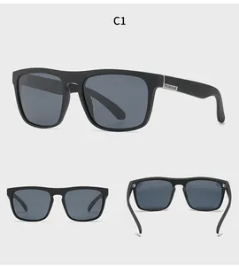 Vues détaillées multi-angles de lunettes de soleil de sport polarisées noir mat
