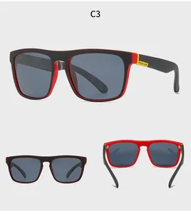 Vues multi-angles détaillées des lunettes de soleil de sport polarisées pour hommes.