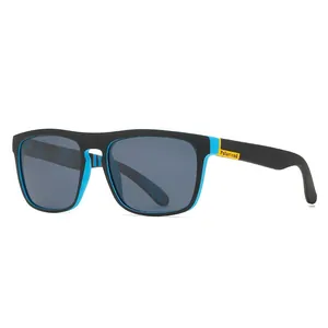 Lunettes de soleil polarisées de sport pour hommes avec protection UV400 bleu noir