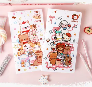 Cute cartoon cover storage album for photo cards with adorable animal character designs