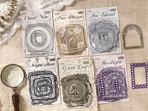 Set de stickers vintage en PET imperméable pour scrapbooking et décoration de journal DIY