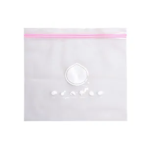 Thickened Refrigerator Food Storage Bags Double Zipper Seal Transparent PE Fresh-keeping Bags Kitchen Organizer With Memo Area