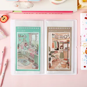 Cute cartoon photocard storage album with 50 inner pages for sticker fans collection