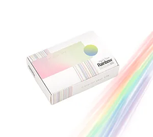 Minimalist boxed packaging of sixty colors rainbow washi tape set for journaling