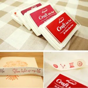 Almohadillas de tinta artesanales de 15 colores para tela, madera y papel decoración