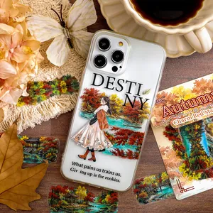 Natur- und Herbst-Dekosticker für kreative DIY Handyhüllen-Collagen und Scrapbooking