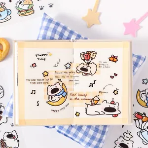 Simpatici adesivi PET per cuccioli per diario e quaderno