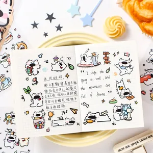 Adesivi per cani cartoni animati impermeabili per diario e decorazione scrapbooking fai da te