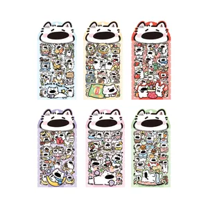 Set di 6 confezioni di adesivi in PET impermeabili con simpatici cani per scrapbooking