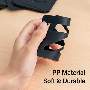 Flexible black PP stencil for lettering and painting, soft and durable material.