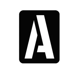 Black plastic stencil featuring uppercase letter A for DIY wall and furniture painting