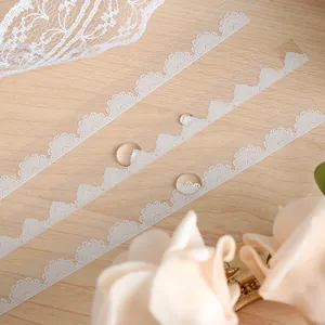 Elegante witte kant PET-stickers voor DIY-scrapbooking en decoratieve knutselprojecten