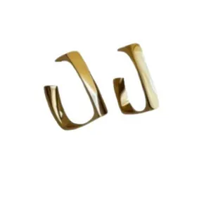 Minimalistische goldene geometrische U-förmige Ohrringe für Damen, hochwertig